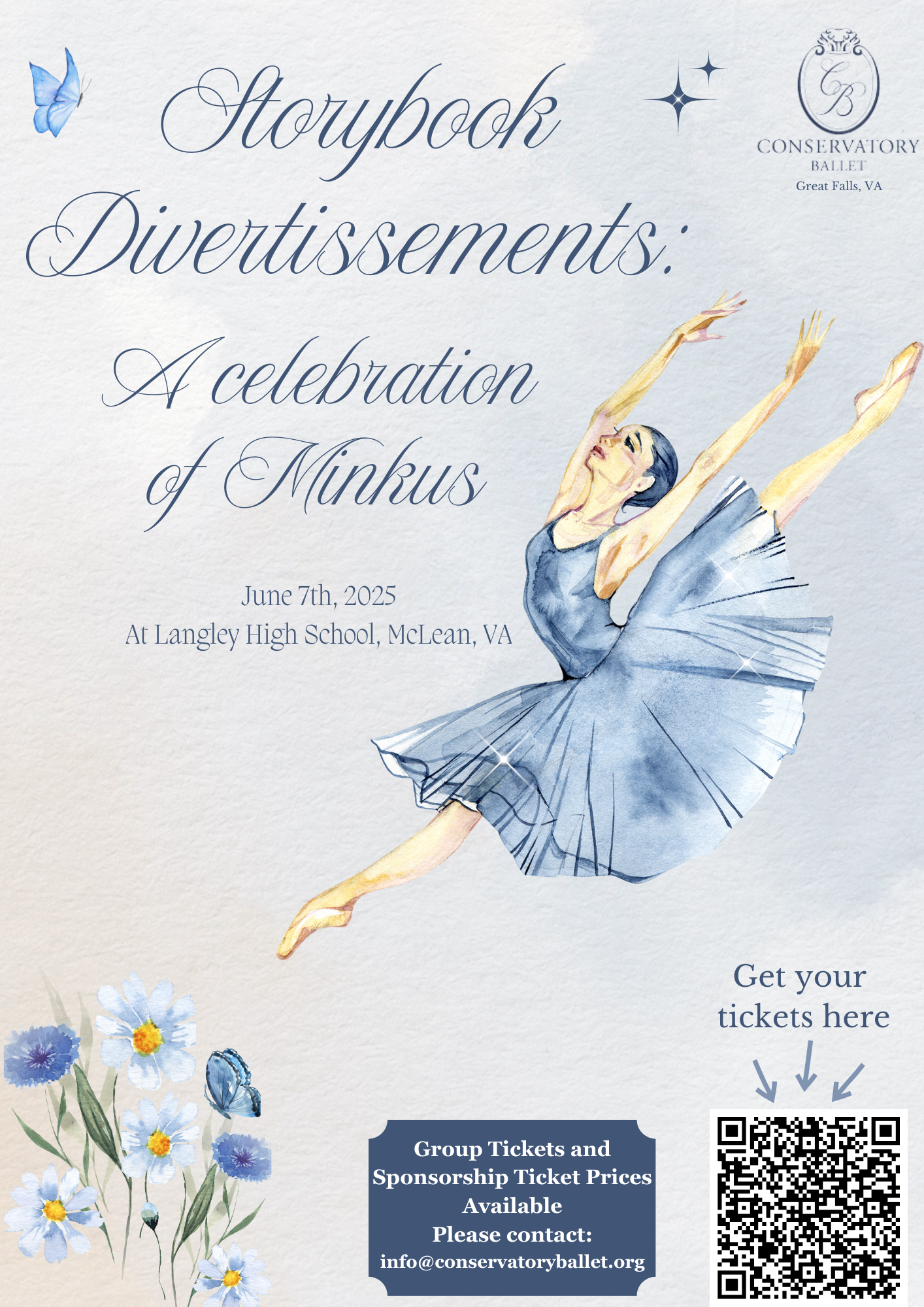 Conservatory Ballet performance flyer